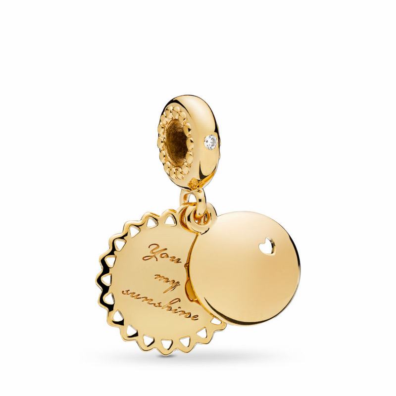 Pandora Australia Shine™ You Are My Sunshine Dangle Charm - 18ct Gold Plated | LDIRNP207